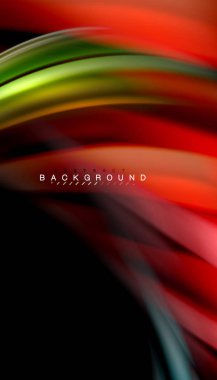 Sıvı renk arka plan, siyah, renkli mermer veya plastik dalga doku zemin, çok renkli şablonu için iş veya teknoloji sunu veya web broşür kapak üzerinde sıvı tasarım bükülmüş