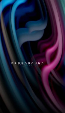 Sıvı renk arka plan, siyah, renkli mermer veya plastik dalga doku zemin, çok renkli şablonu için iş veya teknoloji sunu veya web broşür kapak üzerinde sıvı tasarım bükülmüş