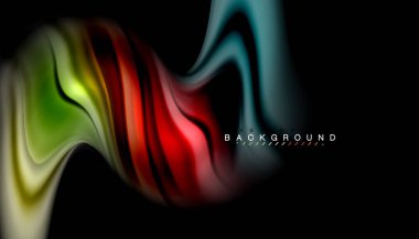 Sıvı renk arka plan, siyah, renkli mermer veya plastik dalga doku zemin, çok renkli şablonu için iş veya teknoloji sunu veya web broşür kapak üzerinde sıvı tasarım bükülmüş