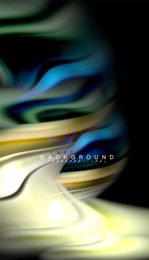 Sıvı renk arka plan, siyah, renkli mermer veya plastik dalga doku zemin, çok renkli şablonu için iş veya teknoloji sunu veya web broşür kapak üzerinde sıvı tasarım bükülmüş