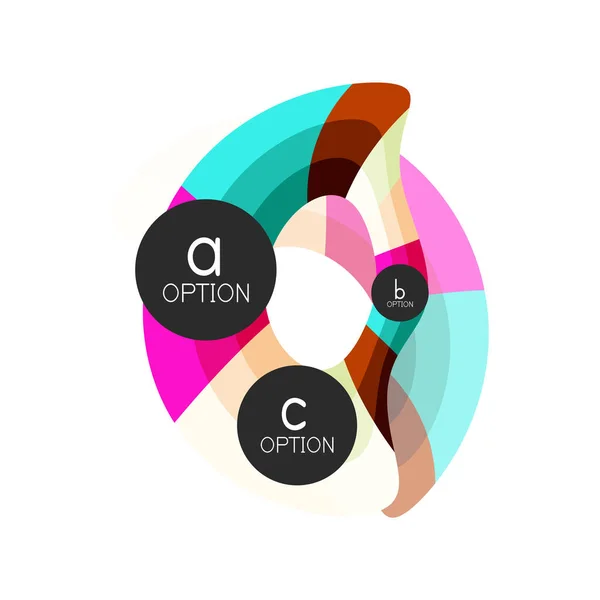 Soyut renkli geometrik seçeneği infographics tasarım şablonu örnek abc seçenekleri ile. Arka plan iş sunu veya bilgi afiş için — Stok Vektör