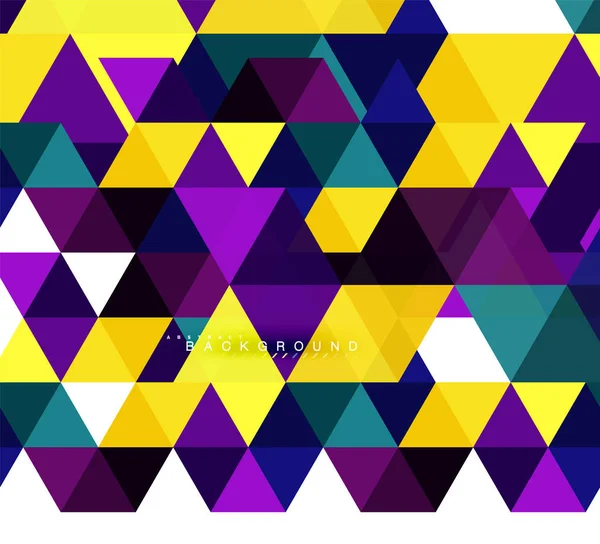 多色の三角形の抽象的な背景、モザイク タイルの概念 — ストックベクタ