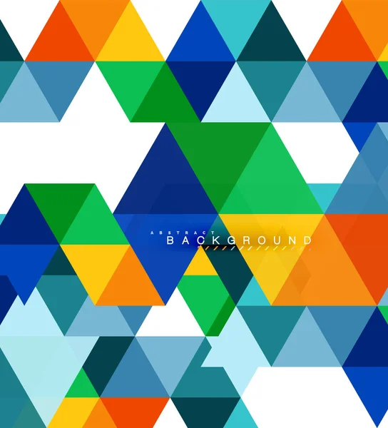 Triangles multicolores fond abstrait, concept de carreaux de mosaïque — Image vectorielle