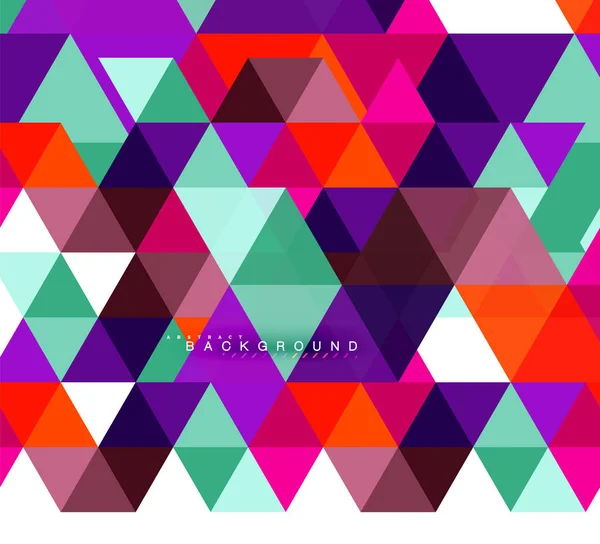 Triangles multicolores fond abstrait, concept de carreaux de mosaïque — Image vectorielle