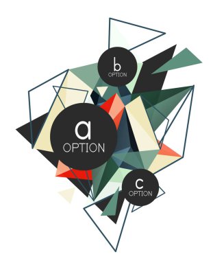 Vektör üçgen arka plan, düşük poli kavramı