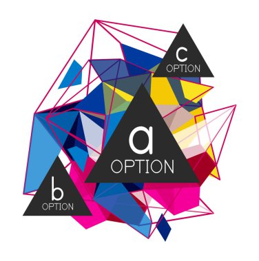 Üçgen infographics tasarım düzeni