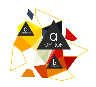 Üçgen infographics tasarım düzeni