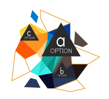 Geometrik üçgen infographics