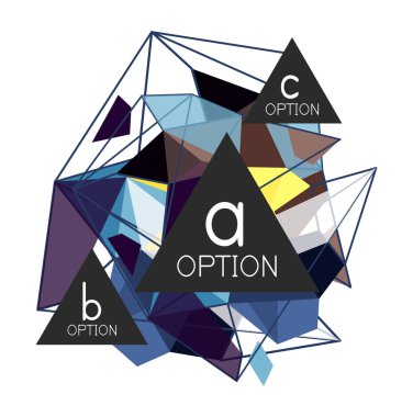 Geometrik üçgen infographics