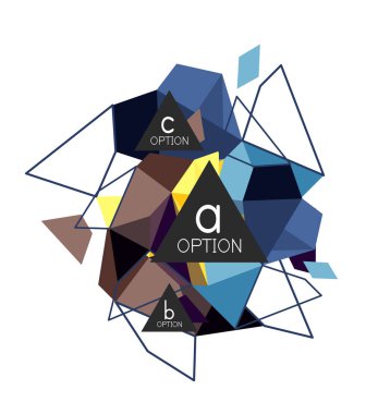 Üçgen infographics tasarım düzeni