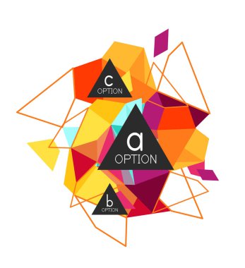 Geometrik üçgen infographics