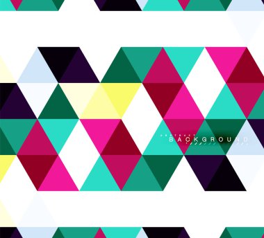 Çok renkli üçgenler arka plan, mozaik kavramı döşer.