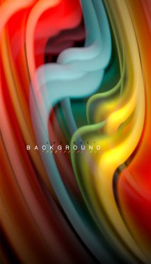 Sıvı renk arka plan, siyah, renkli mermer veya plastik dalga doku zemin, çok renkli şablonu için iş veya teknoloji sunu veya web broşür kapak üzerinde sıvı tasarım bükülmüş