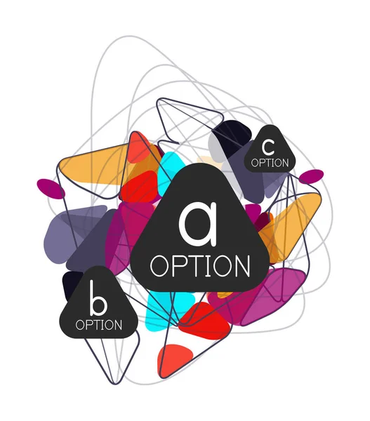 Infografica a triangolo geometrico — Vettoriale Stock