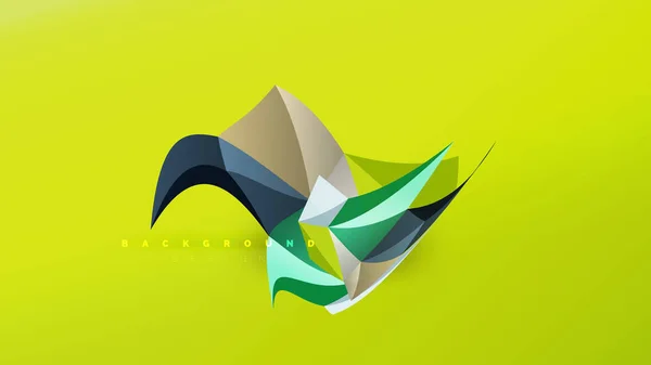 Abstrakt bakgrund - geometriska origami stil formen sammansättning, triangulära låg poly designkoncept. Färgglada trendig minimalistisk illustration — Stock vektor