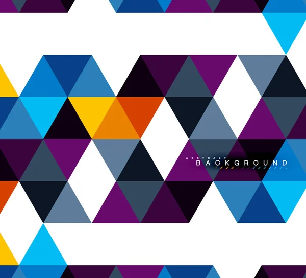 Triangles multicolores fond abstrait, concept de carreaux de mosaïque — Image vectorielle