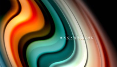 Sıvı renk arka plan, siyah, renkli mermer veya plastik dalga doku zemin, çok renkli şablonu için iş veya teknoloji sunu veya web broşür kapak üzerinde sıvı tasarım bükülmüş