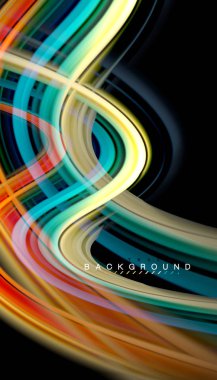 Sıvı renk arka plan, siyah, renkli mermer veya plastik dalga doku zemin, çok renkli şablonu için iş veya teknoloji sunu veya web broşür kapak üzerinde sıvı tasarım bükülmüş