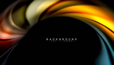 Sıvı renk arka plan, siyah, renkli mermer veya plastik dalga doku zemin, çok renkli şablonu için iş veya teknoloji sunu veya web broşür kapak üzerinde sıvı tasarım bükülmüş