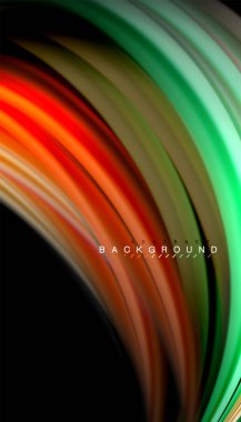 Sıvı renk arka plan, siyah, renkli mermer veya plastik dalga doku zemin, çok renkli şablonu için iş veya teknoloji sunu veya web broşür kapak üzerinde sıvı tasarım bükülmüş