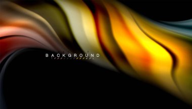 Sıvı renk arka plan, siyah, renkli mermer veya plastik dalga doku zemin, çok renkli şablonu için iş veya teknoloji sunu veya web broşür kapak üzerinde sıvı tasarım bükülmüş