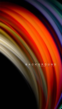 Sıvı renk arka plan, siyah, renkli mermer veya plastik dalga doku zemin, çok renkli şablonu için iş veya teknoloji sunu veya web broşür kapak üzerinde sıvı tasarım bükülmüş