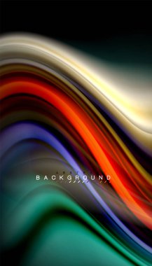 Sıvı renk arka plan, siyah, renkli mermer veya plastik dalga doku zemin, çok renkli şablonu için iş veya teknoloji sunu veya web broşür kapak üzerinde sıvı tasarım bükülmüş