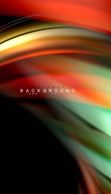 Sıvı renk arka plan, siyah, renkli mermer veya plastik dalga doku zemin, çok renkli şablonu için iş veya teknoloji sunu veya web broşür kapak üzerinde sıvı tasarım bükülmüş