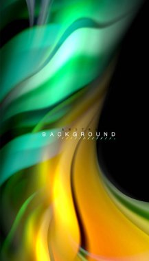 Sıvı renk arka plan, siyah, renkli mermer veya plastik dalga doku zemin, çok renkli şablonu için iş veya teknoloji sunu veya web broşür kapak üzerinde sıvı tasarım bükülmüş