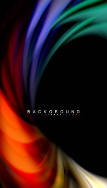 Sıvı renk arka plan, siyah, renkli mermer veya plastik dalga doku zemin, çok renkli şablonu için iş veya teknoloji sunu veya web broşür kapak üzerinde sıvı tasarım bükülmüş