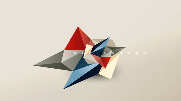 Tło - geometryczne origami styl kształtu kompozycji, trójkątne low poly projekt koncepcyjny. Kolorowy, modny ilustracja minimalistyczny — Wektor stockowy