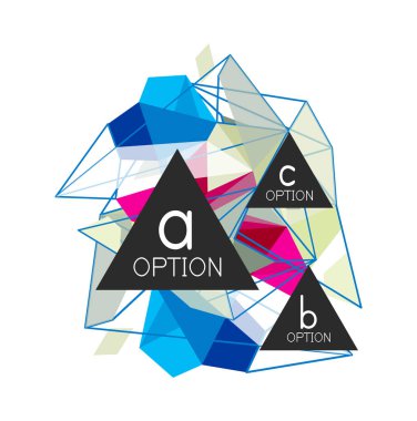 Geometrik üçgen infographics