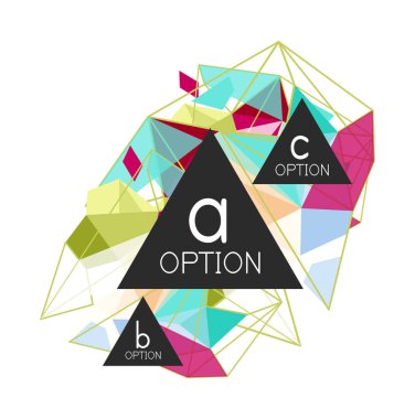 Üçgen infographics tasarım düzeni