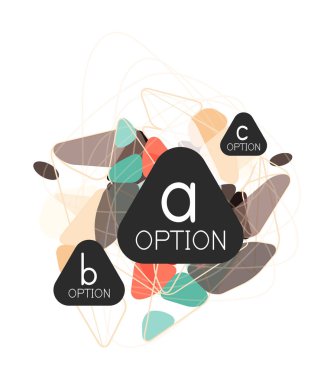 Üçgen infographics tasarım düzeni