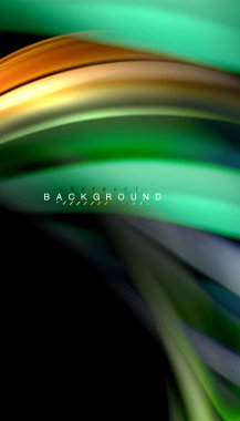 Sıvı renk arka plan, siyah, renkli mermer veya plastik dalga doku zemin, çok renkli şablonu için iş veya teknoloji sunu veya web broşür kapak üzerinde sıvı tasarım bükülmüş