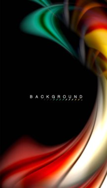 Sıvı renk arka plan, siyah, renkli mermer veya plastik dalga doku zemin, çok renkli şablonu için iş veya teknoloji sunu veya web broşür kapak üzerinde sıvı tasarım bükülmüş