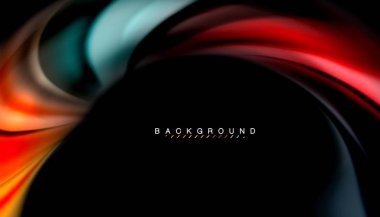 Sıvı renk arka plan, siyah, renkli mermer veya plastik dalga doku zemin, çok renkli şablonu için iş veya teknoloji sunu veya web broşür kapak üzerinde sıvı tasarım bükülmüş