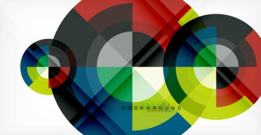 Vektör daire arka plan, geometrik şablonu