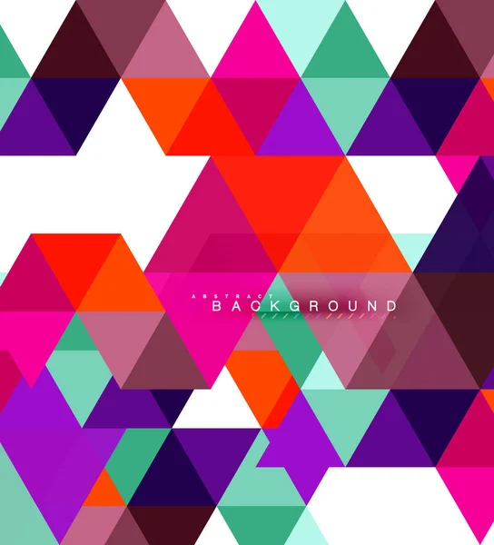 Triangles multicolores fond abstrait, concept de carreaux de mosaïque — Image vectorielle