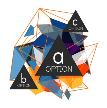 Geometrik üçgen infographics