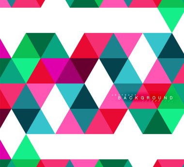 Çok renkli üçgenler arka plan, mozaik kavramı döşer.