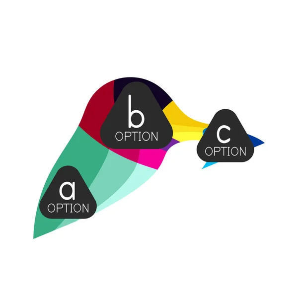 Šablona návrhu abstraktní barevné geometrické možnost infografiku s možnostmi abc vzorku. Abstraktní pozadí pro obchodní prezentace nebo informace banner — Stockový vektor