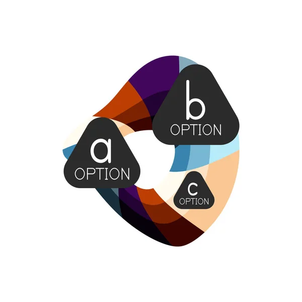 Абстрактний барвистий геометричний параметр інфографіки шаблон дизайну з вибіркою параметрів abc. Абстрактний фон для презентації бізнесу або інформаційного банера — стоковий вектор