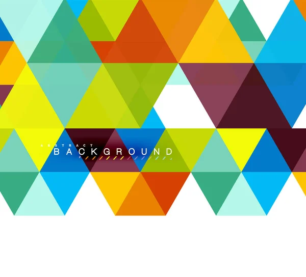 Triangoli multicolori sfondo astratto, concetto di piastrelle a mosaico — Vettoriale Stock