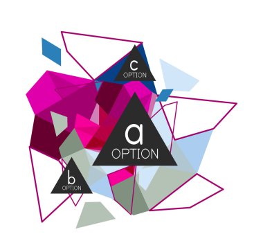 Üçgen infographics tasarım düzeni