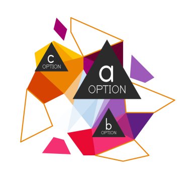 Geometrik üçgen infographics