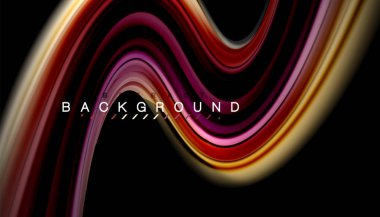 Sıvı renk arka plan, siyah, renkli mermer veya plastik dalga doku zemin, çok renkli şablonu için iş veya teknoloji sunu veya web broşür kapak üzerinde sıvı tasarım bükülmüş