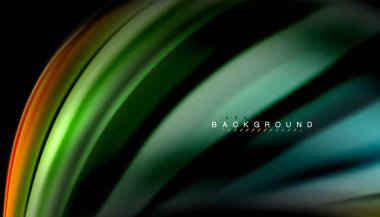 Sıvı renk arka plan, siyah, renkli mermer veya plastik dalga doku zemin, çok renkli şablonu için iş veya teknoloji sunu veya web broşür kapak üzerinde sıvı tasarım bükülmüş