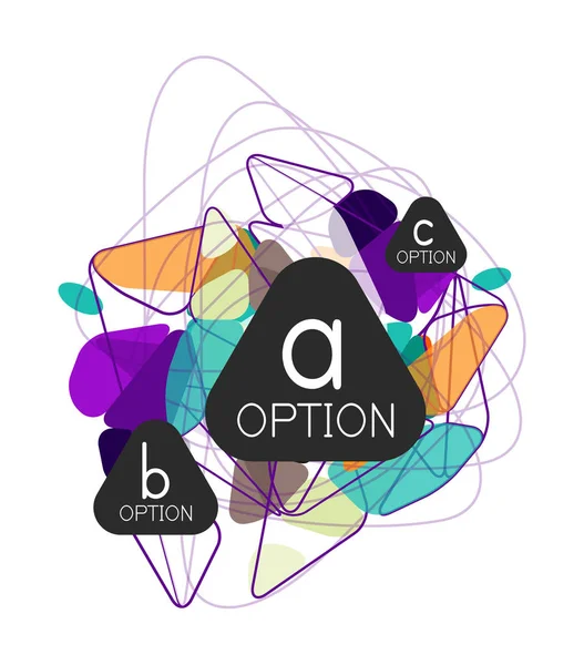 Infografica a triangolo geometrico — Vettoriale Stock