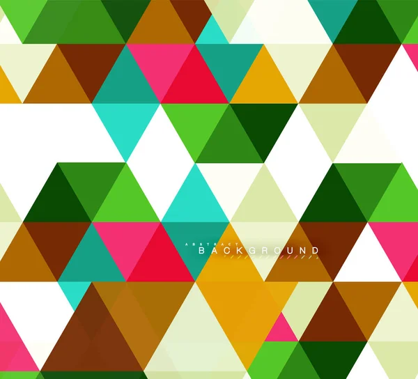 Triangles multicolores fond abstrait, concept de carreaux de mosaïque — Image vectorielle